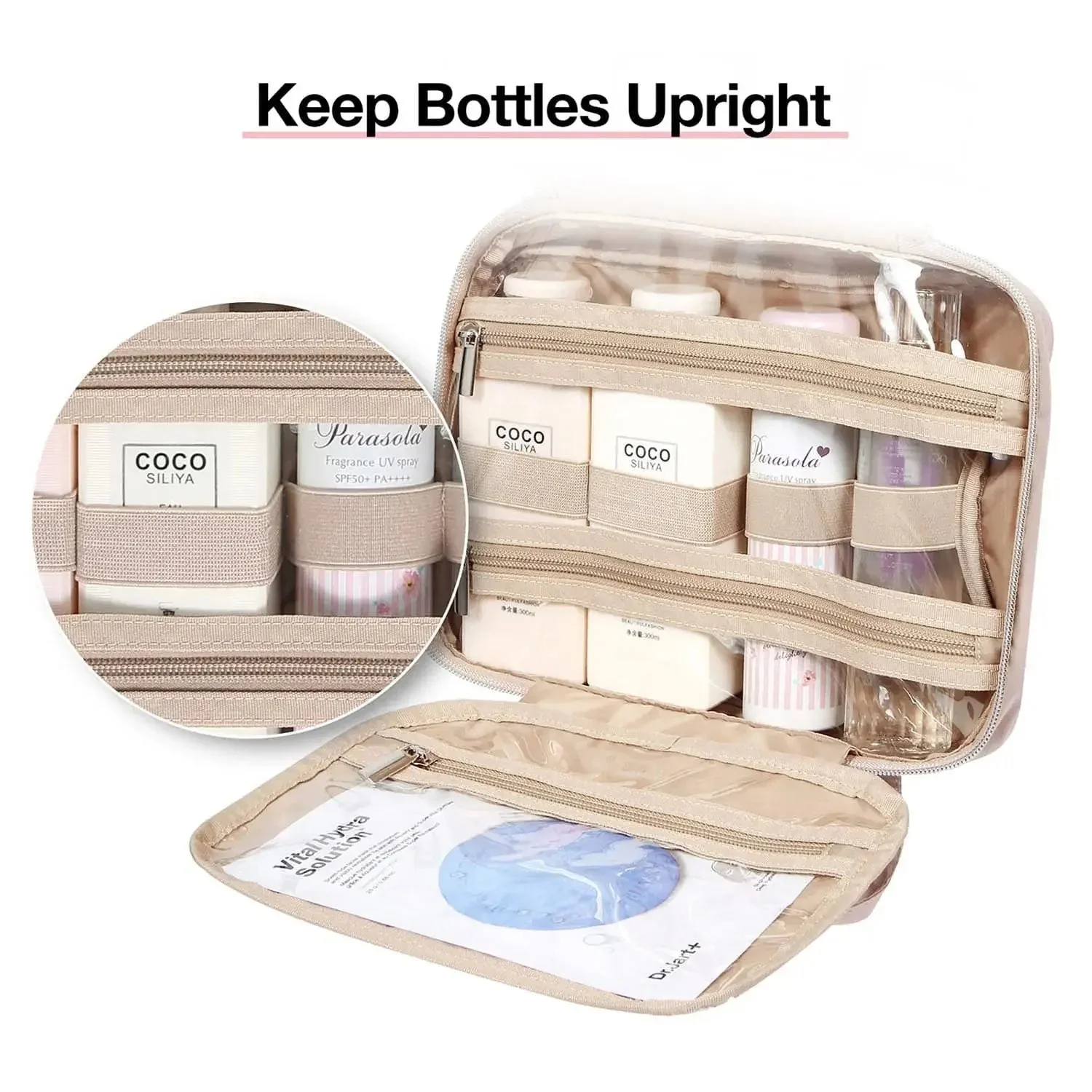 Medium Hanging Travel Makeup Organizer - Image 13