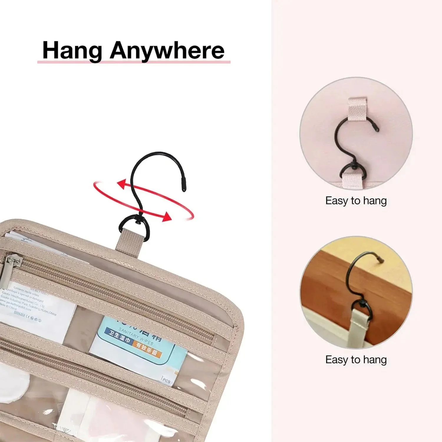 Medium Hanging Travel Makeup Organizer - Image 19