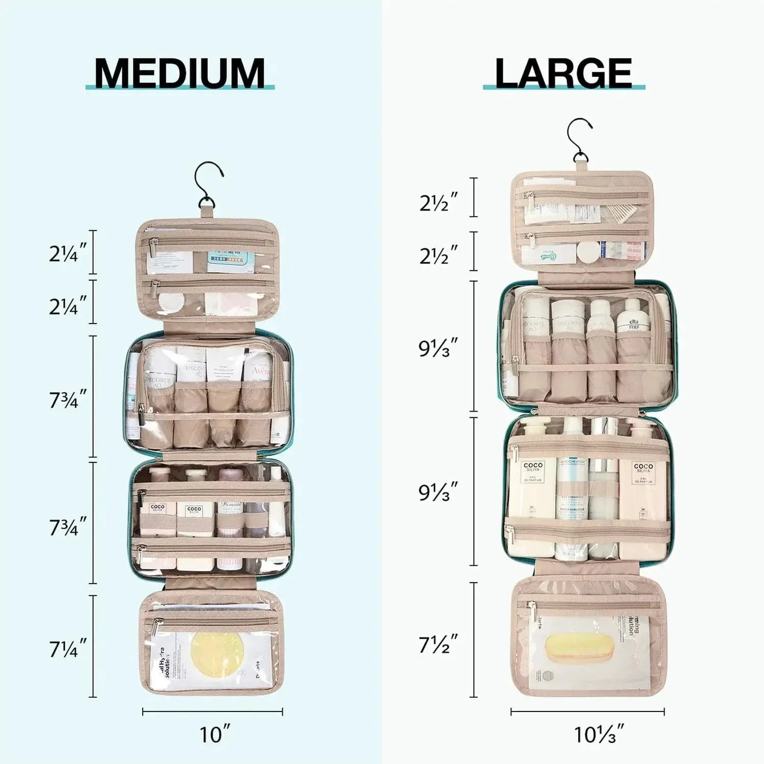 Medium Hanging Travel Makeup Organizer - Image 24