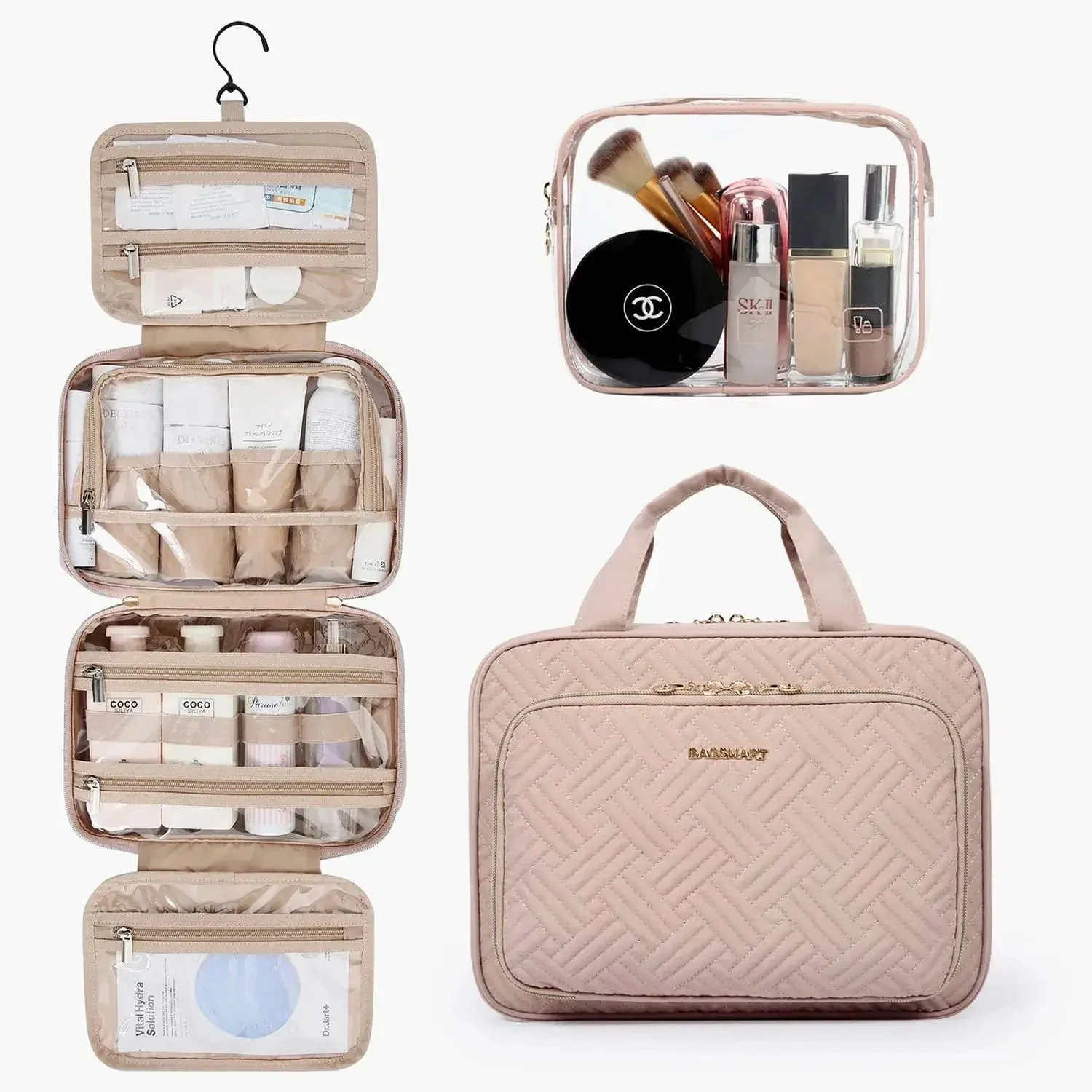 Medium Hanging Travel Makeup Organizer - Image 8